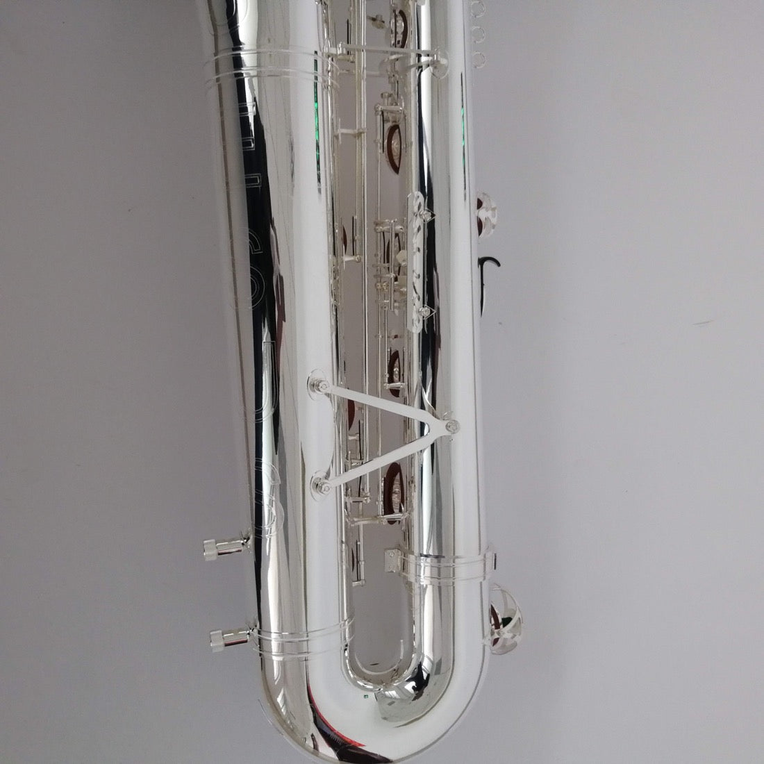 Darron McKinney Demon Chaser “Messiah Series” Silver Plated B-Flat Professional Bass Saxophone