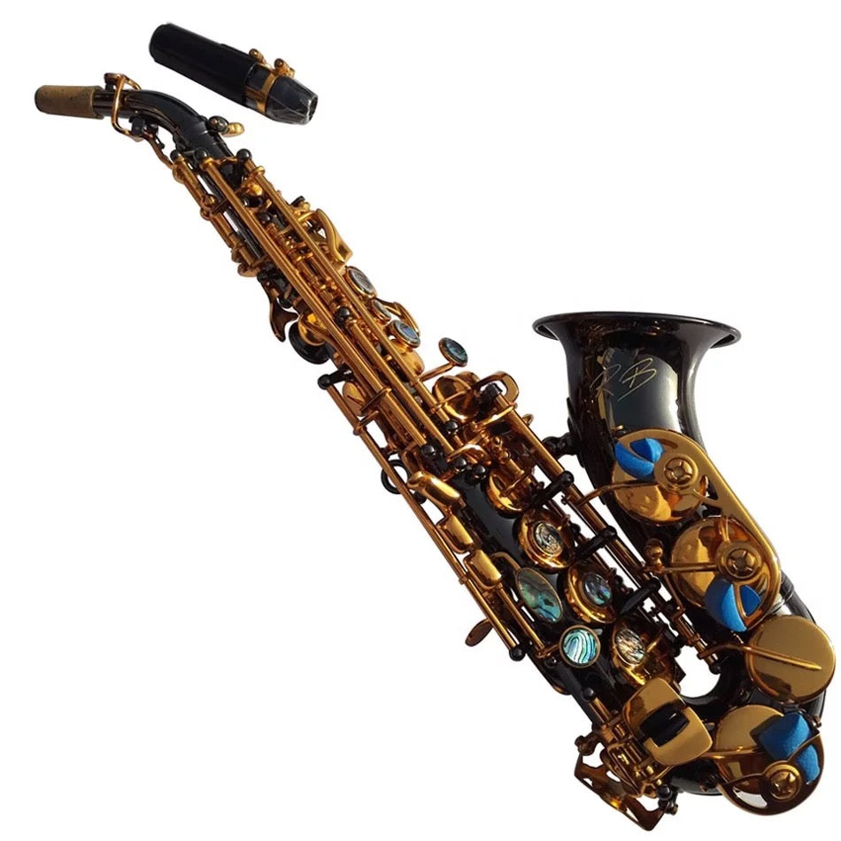 Darron McKinney Demon Chaser 30 Series Curve Black Nickel Gold Plated Professional Soprano Saxophone