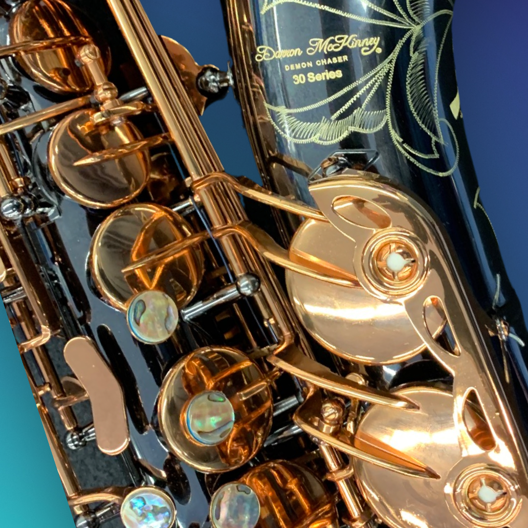 Darron McKinney DC 30 Series Big Bell black nickel honey dark gold professional alto saxophone