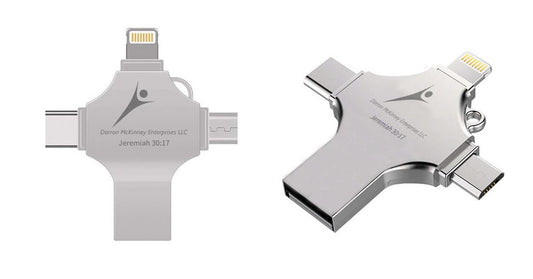 The Jeremiah 4 IN 1 128 GB USB flash drive 2.0/3.0 For iPhone and android.