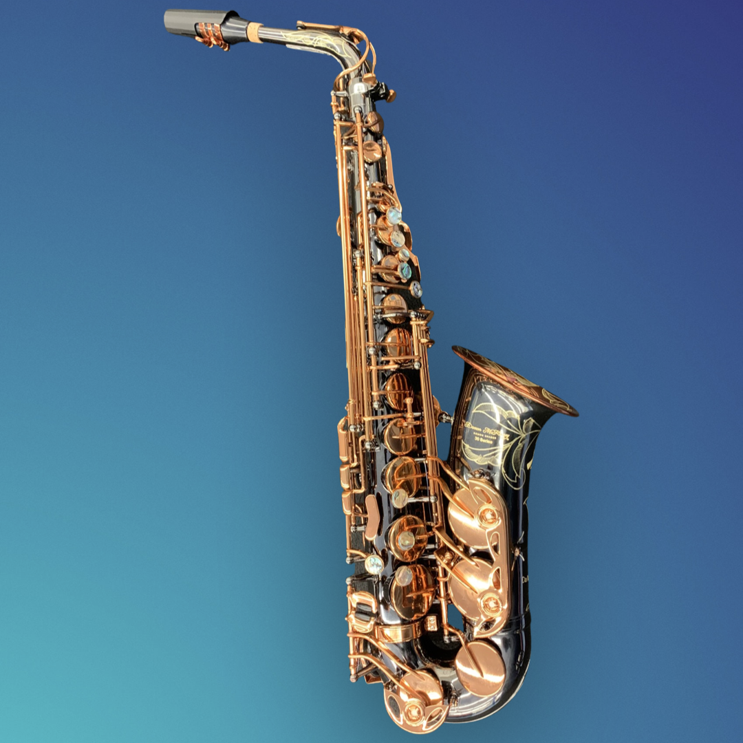 Darron McKinney DC 30 Series Big Bell black nickel honey dark gold professional alto saxophone