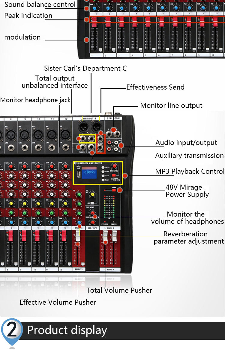 Darron McKinney 12 Channel Professional digital audio mixer