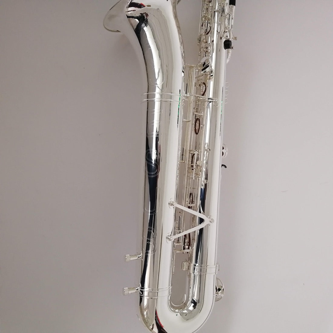 Darron McKinney Demon Chaser “Messiah Series” Silver Plated B-Flat Professional Bass Saxophone